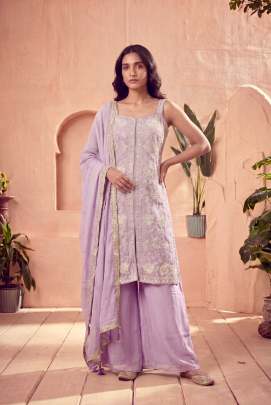 trending Purple sharara suit, heavy festive wear suit