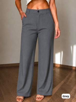 Grey trendy Korean Style Pants