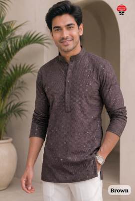 wedding function Brown kurta men